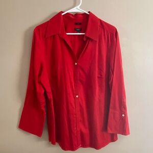 Talbots Classic Red Dress Shirt